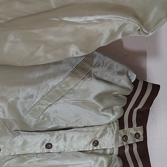 Vintage Satin Unique Button up WYRK stereo 106 staff jacket King Louie size L - Picture 6 of 10